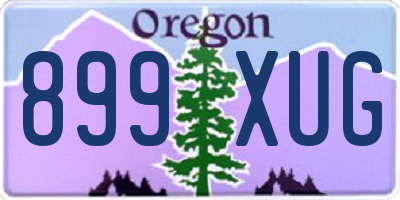 OR license plate 899XUG