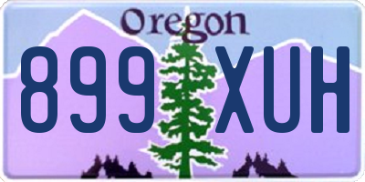OR license plate 899XUH