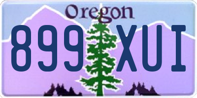 OR license plate 899XUI