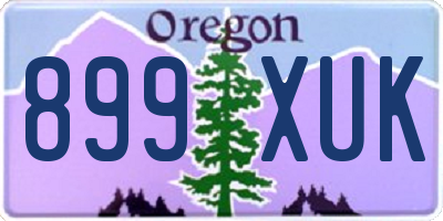 OR license plate 899XUK