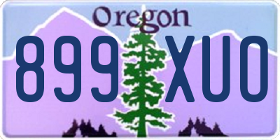 OR license plate 899XUO