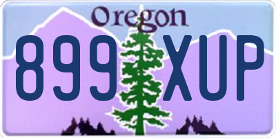 OR license plate 899XUP