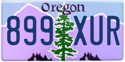 OR license plate 899XUR