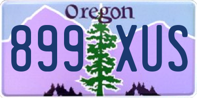 OR license plate 899XUS