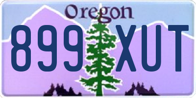 OR license plate 899XUT