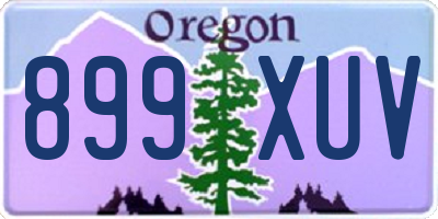 OR license plate 899XUV