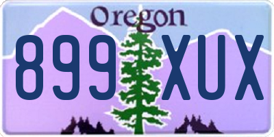 OR license plate 899XUX