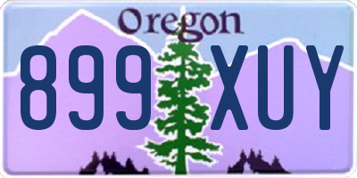 OR license plate 899XUY