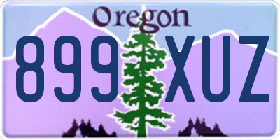OR license plate 899XUZ