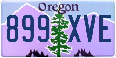 OR license plate 899XVE