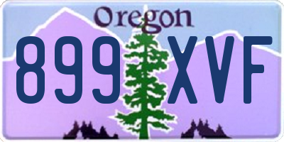 OR license plate 899XVF