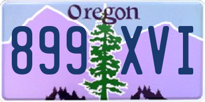 OR license plate 899XVI
