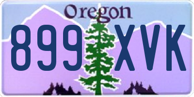 OR license plate 899XVK