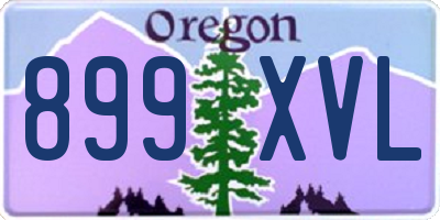 OR license plate 899XVL