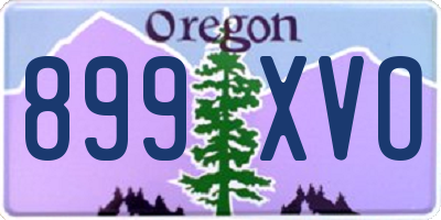 OR license plate 899XVO