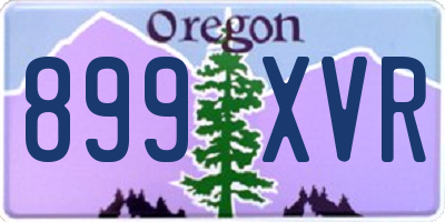 OR license plate 899XVR