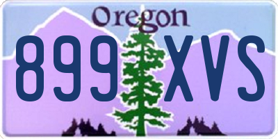 OR license plate 899XVS