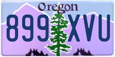 OR license plate 899XVU