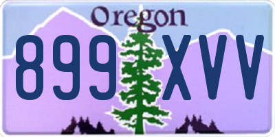 OR license plate 899XVV