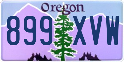 OR license plate 899XVW