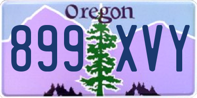 OR license plate 899XVY
