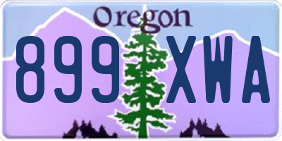 OR license plate 899XWA