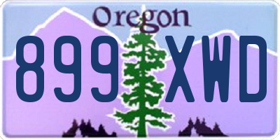 OR license plate 899XWD