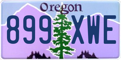 OR license plate 899XWE