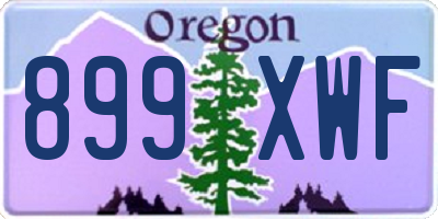 OR license plate 899XWF