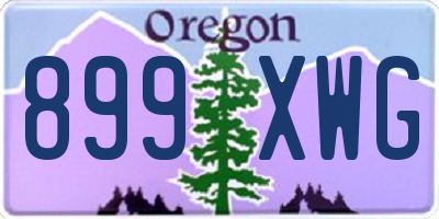 OR license plate 899XWG