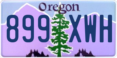 OR license plate 899XWH