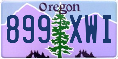 OR license plate 899XWI