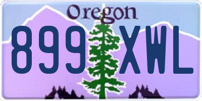 OR license plate 899XWL