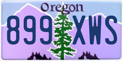 OR license plate 899XWS