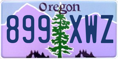 OR license plate 899XWZ