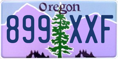 OR license plate 899XXF