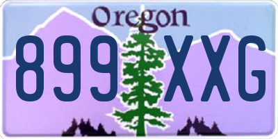 OR license plate 899XXG