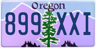OR license plate 899XXI