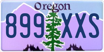 OR license plate 899XXS