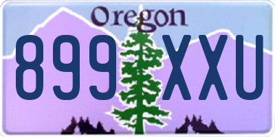 OR license plate 899XXU