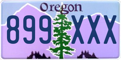 OR license plate 899XXX