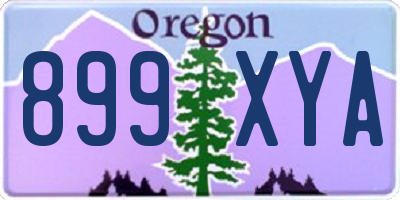 OR license plate 899XYA