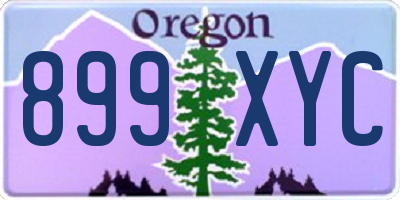 OR license plate 899XYC