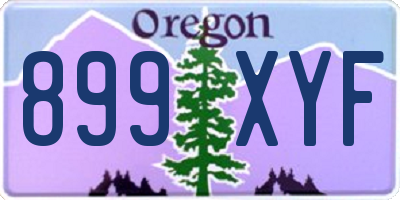 OR license plate 899XYF