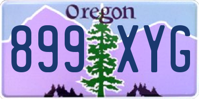 OR license plate 899XYG