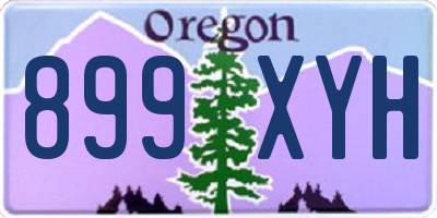 OR license plate 899XYH