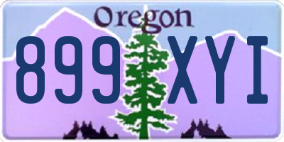 OR license plate 899XYI