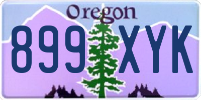 OR license plate 899XYK