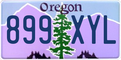 OR license plate 899XYL