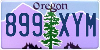 OR license plate 899XYM